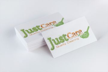 JustCare Quality Cleaning Logo Mock-up