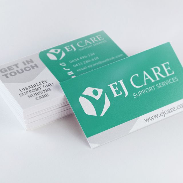EJ Care Support Services Business Card Mock-up