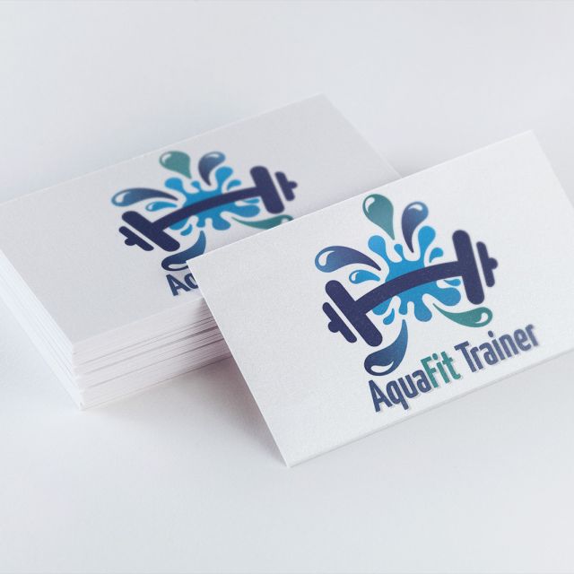 AquaFit Trainer Logo Mock-up