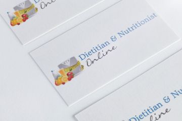 Dietitian & Nutritionist Online Logo Mock-up