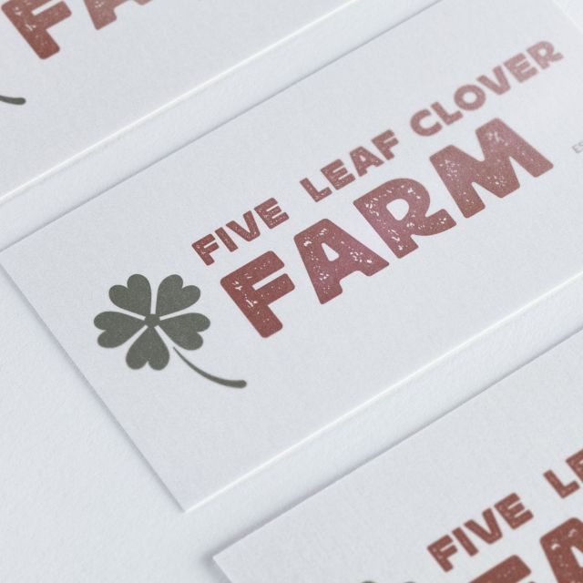 Five Leaf Clover Farm Logo Mock-up