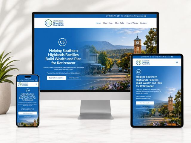 Callie Scheffer Financial PlanningWebsite Portfolio Page