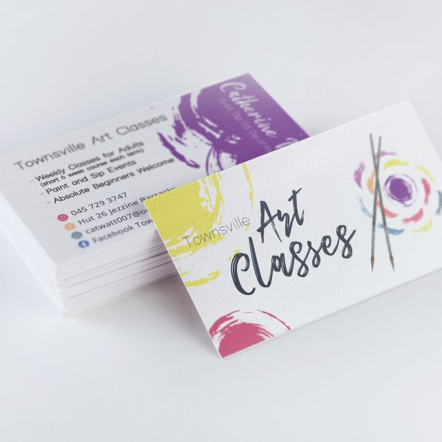 Townsville Art Classes Business Card Mock-up