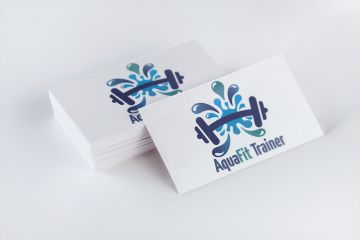 AquaFit Trainer Logo Mock-up