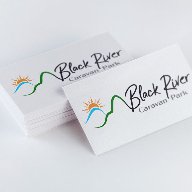 Black River Caravan Park Logo Mock-up
