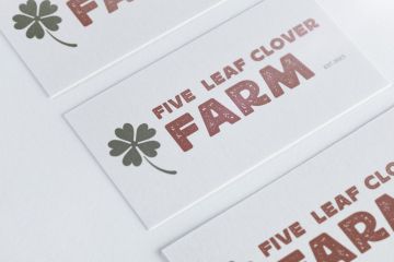 Five Leaf Clover Farm Logo Mock-up Five Leaf Clover Farm Logo Mock-up