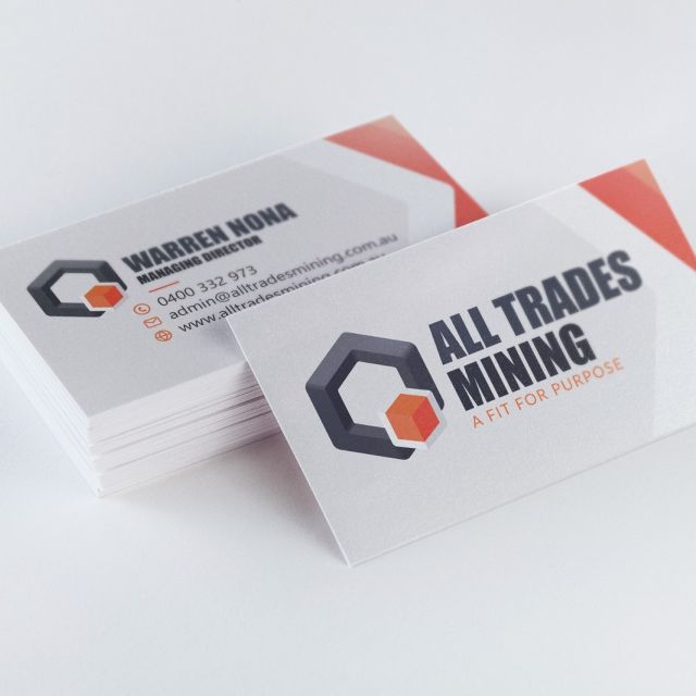 All Trades Mining Business Card Mock-up
