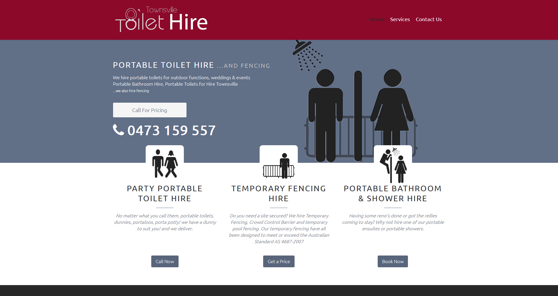 Townsville Toilet Hire - D.P. Web Design